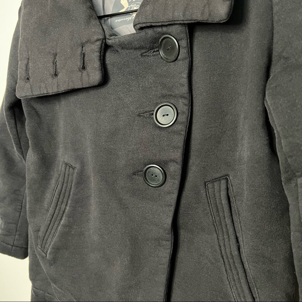 ARITZIA Community Organic Cotton Warm Black Coat - Picture 4 of 11